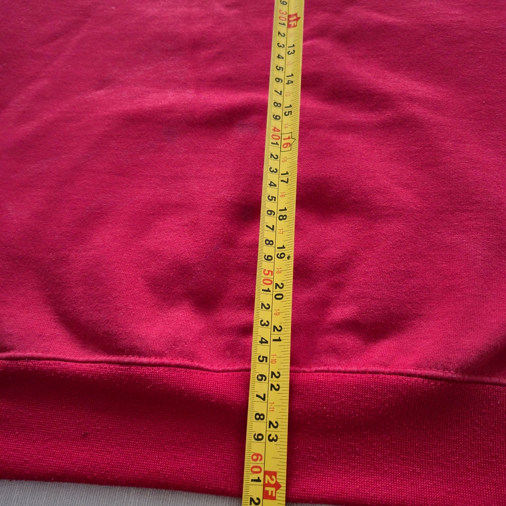 Vintage Banff Canada Red Plaid Applique Hoodie - XL, Retro Y2K - Picture 16 of 17